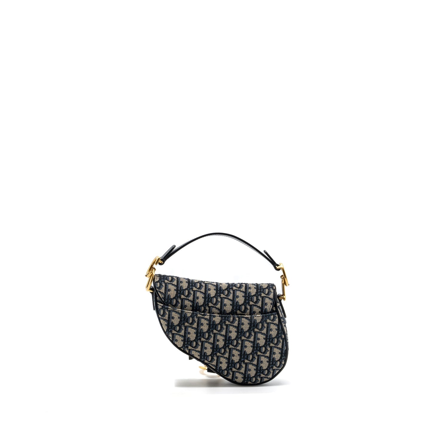Luxury Dior Mini Saddle Bag Blue Oblique Jacquard GHW