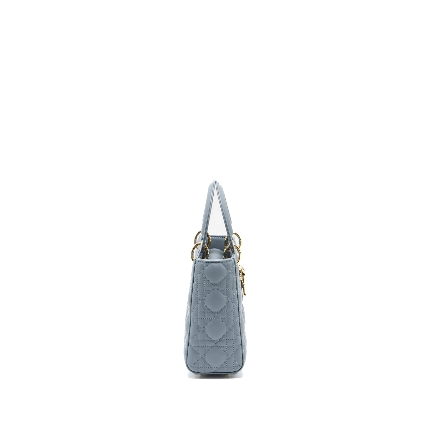 Luxury Dior My ABC Small Lady Luxury Dior Lambskin Light Blue LGHW