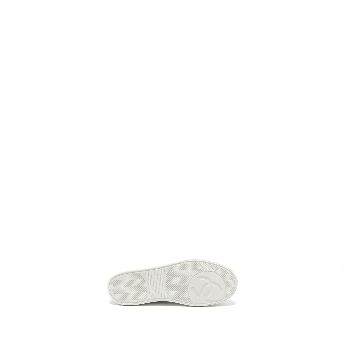 Chanel Size 37.5 Sneaker Leather White LGHW