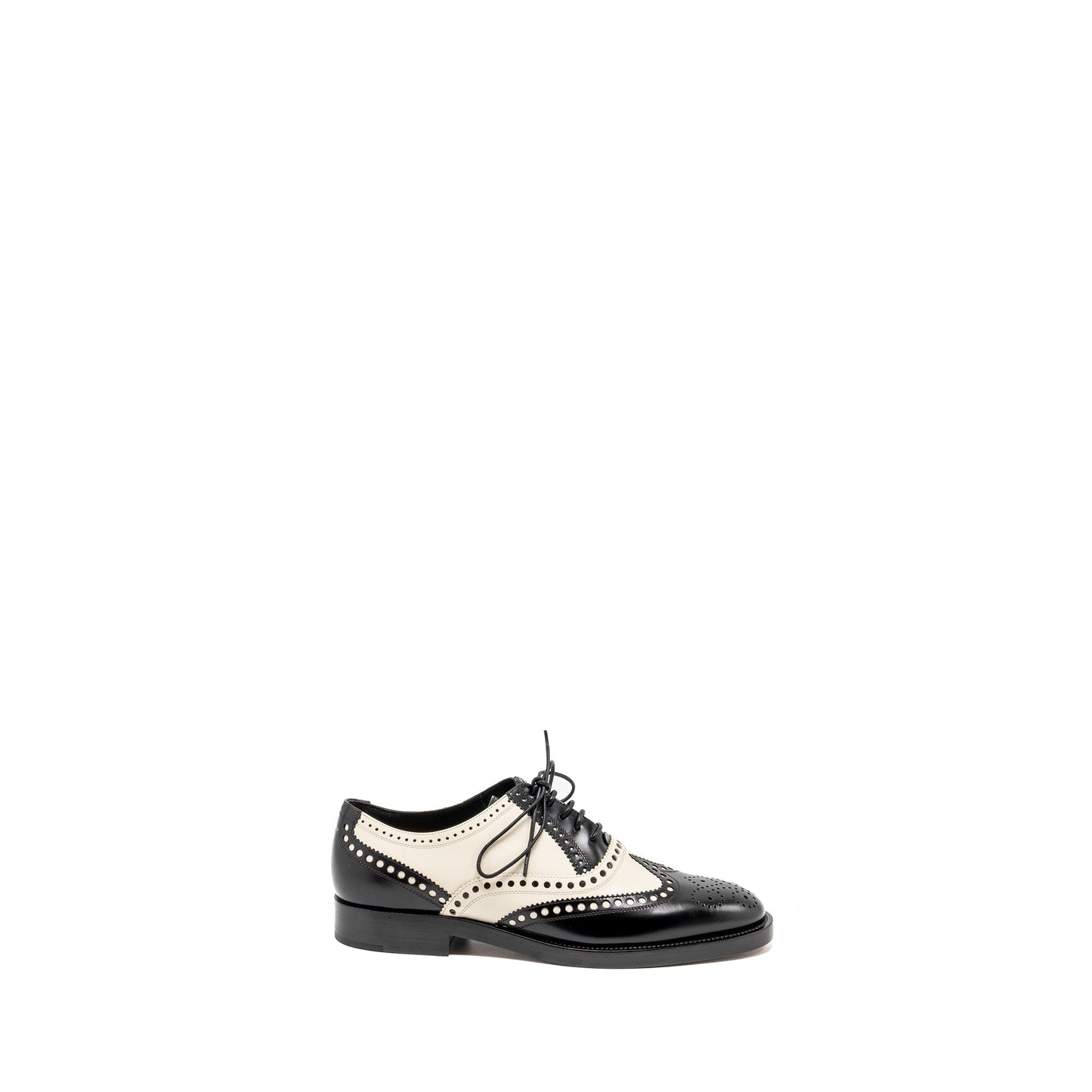 Luxury Dior Size 37 Oxfords Derby Shoe Black/ White