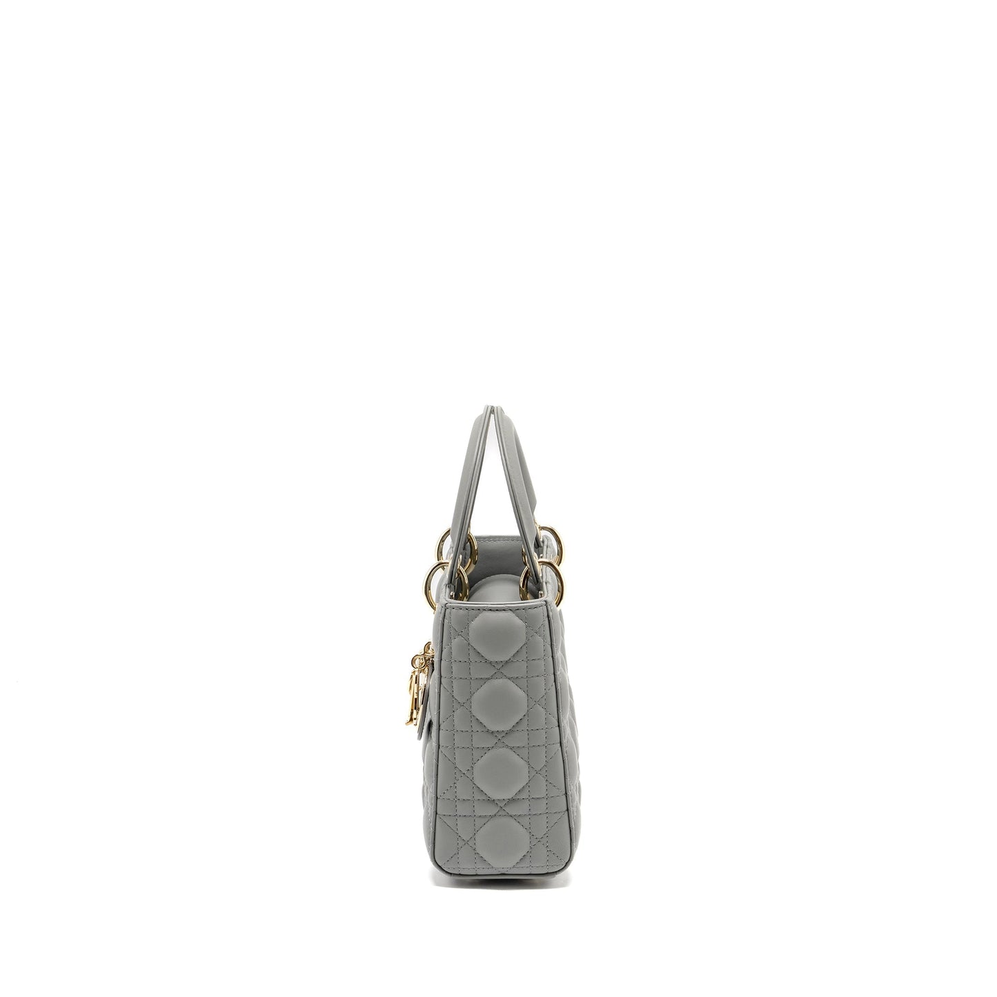 Luxury Dior My ABC Small Lady Luxury Dior Lambskin Grey LGHW
