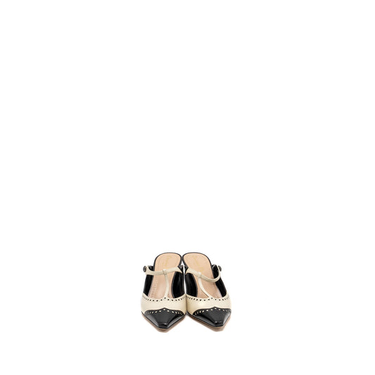 Luxury Dior Size 37 Spectatoe Mules Pumps Black/White