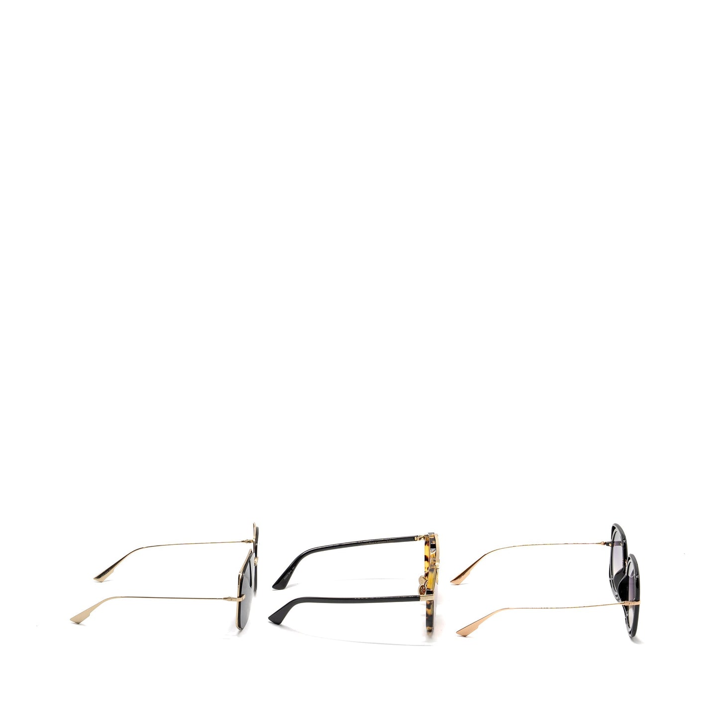 Luxury Dior Sunglasses Black / Multicolour(sell in set)