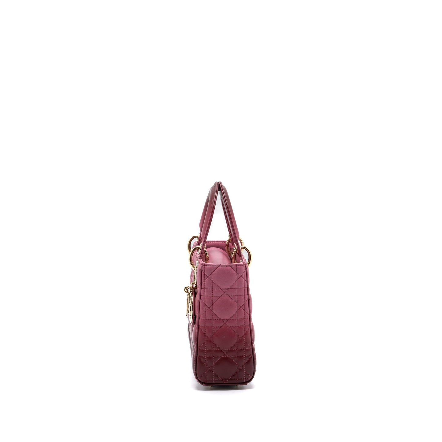 Luxury Dior My ABC Luxury Dior Small Lady Luxury Dior Cannage Lambskin Pink Gradient LGHW