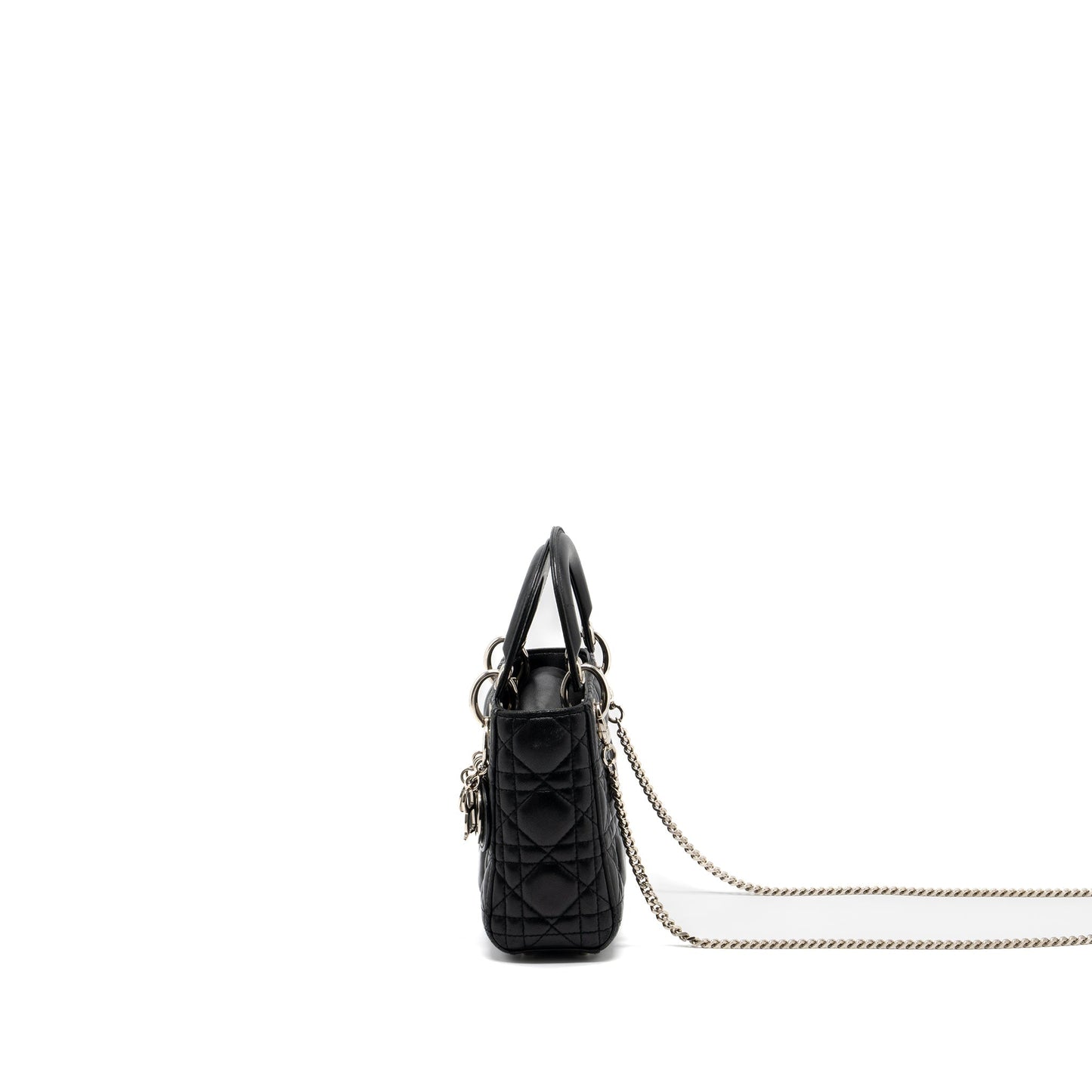 Luxury Dior Mini Lady Luxury Dior Lambskin Black SHW