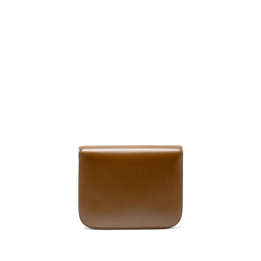 CELINE Medium Classic Box Bag Calfskin Caramel GHW