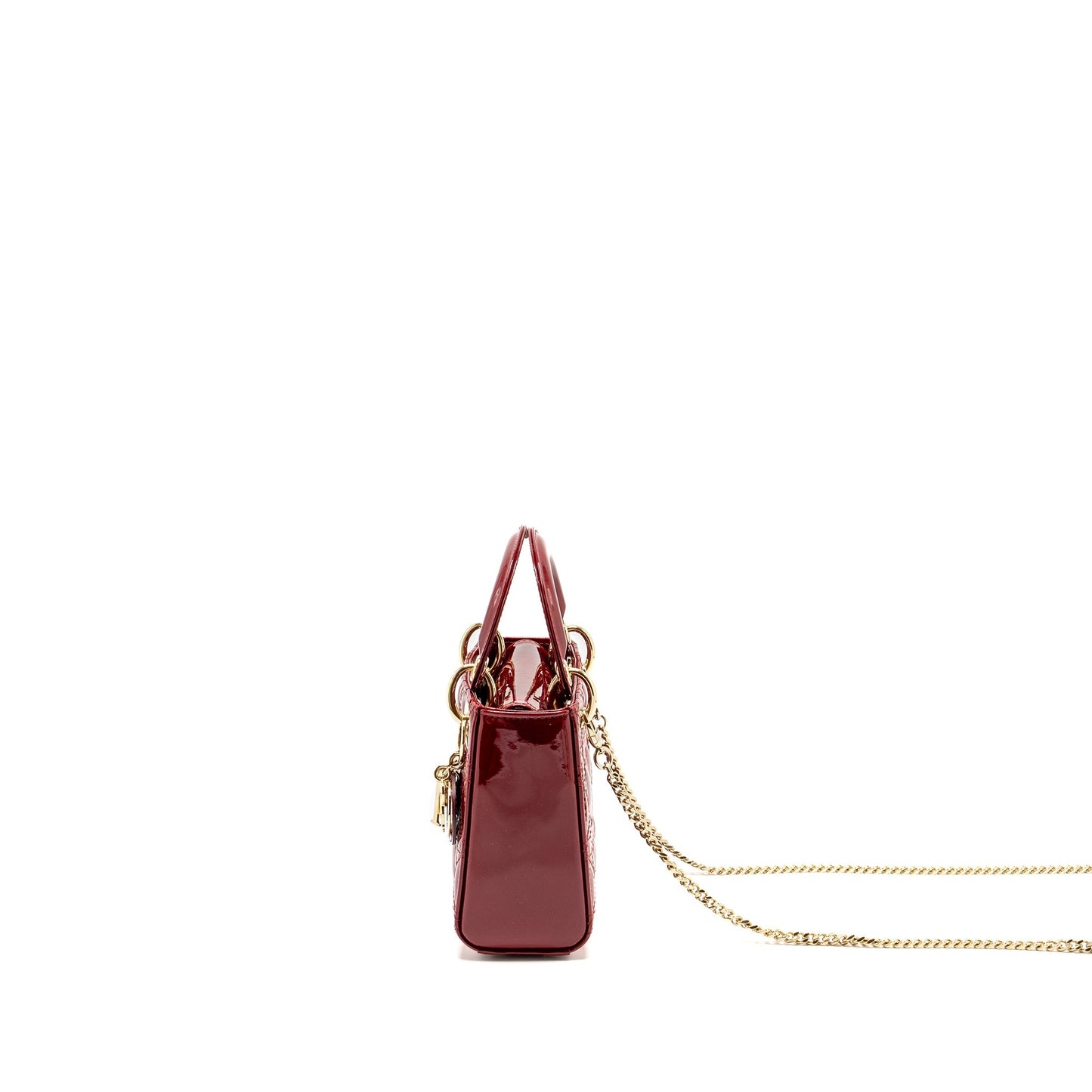 Luxury Dior Mini Lady Luxury Dior Patent Red LGHW