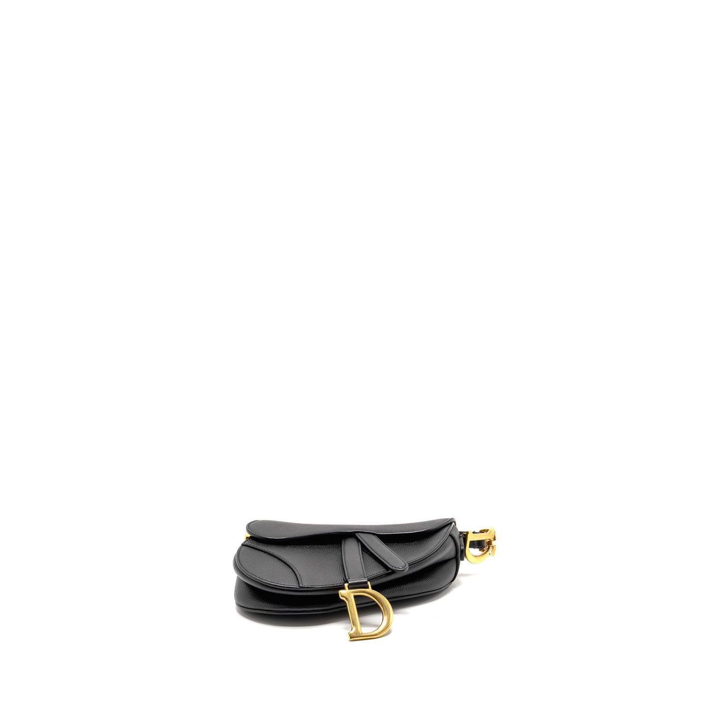 Luxury Dior MINI Saddle Bag Calfskin Black GHW