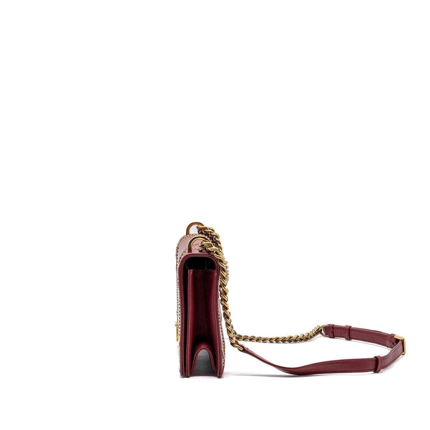 Luxury Dior medium Luxury Diorama studded lambskin red GHW