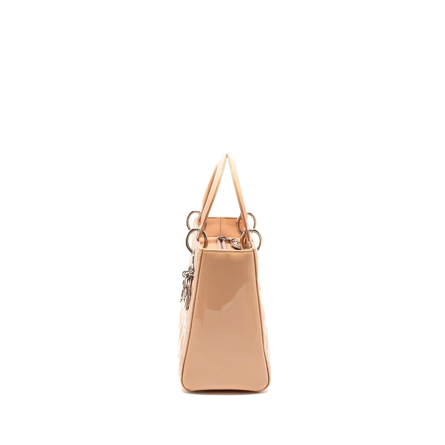 Luxury Dior Medium Lady Luxury Dior Patent Light Pink SHW