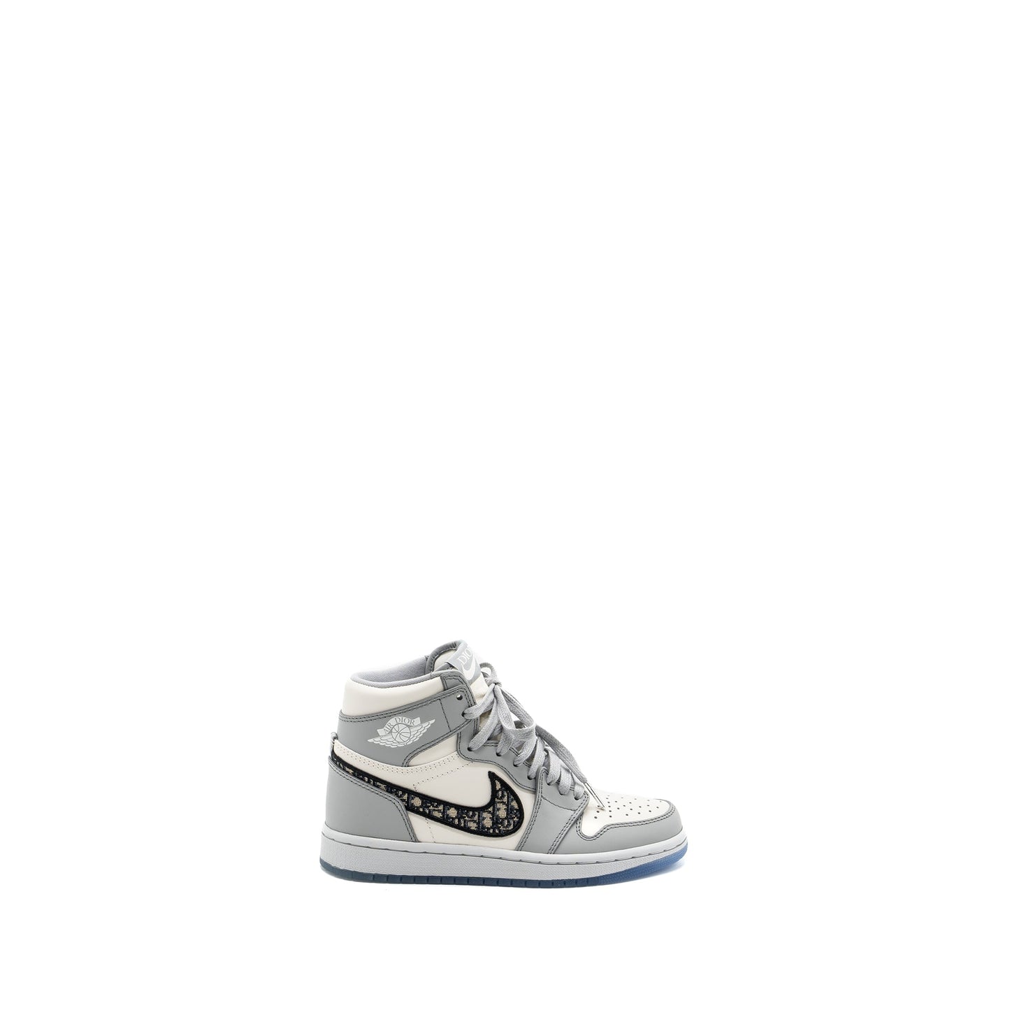 Luxury Dior x Air Jordan 1 Retro Size US 3.5 High Sneakers Grey/White