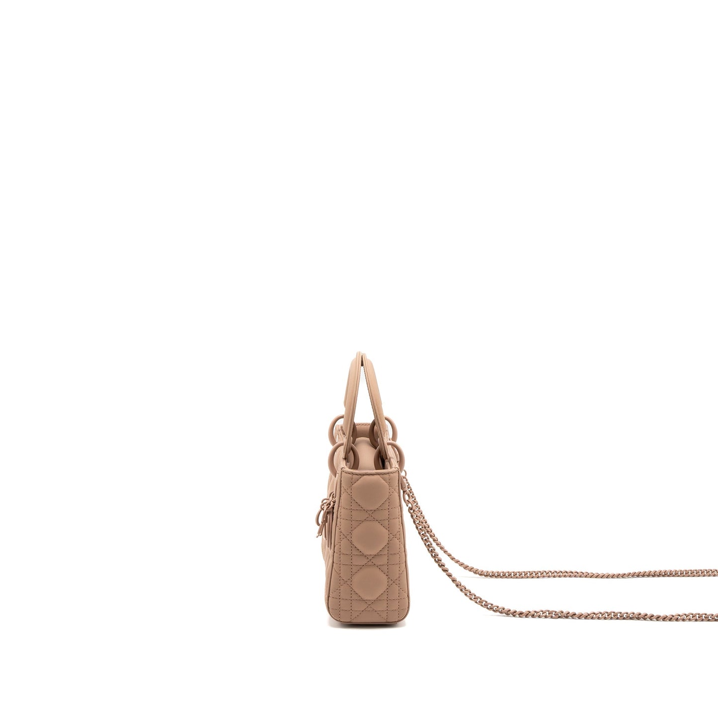 Luxury Dior Mini Lady Luxury Dior Ultra Matte Cannage Calfskin Blush with Blush Hardware