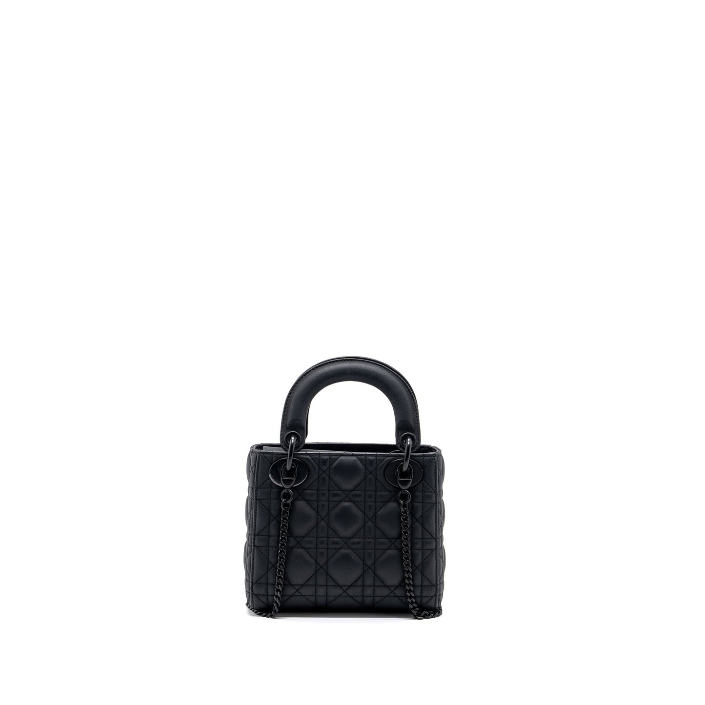 Luxury Dior mini lady Luxury Dior cannage calfskin black with black hardware