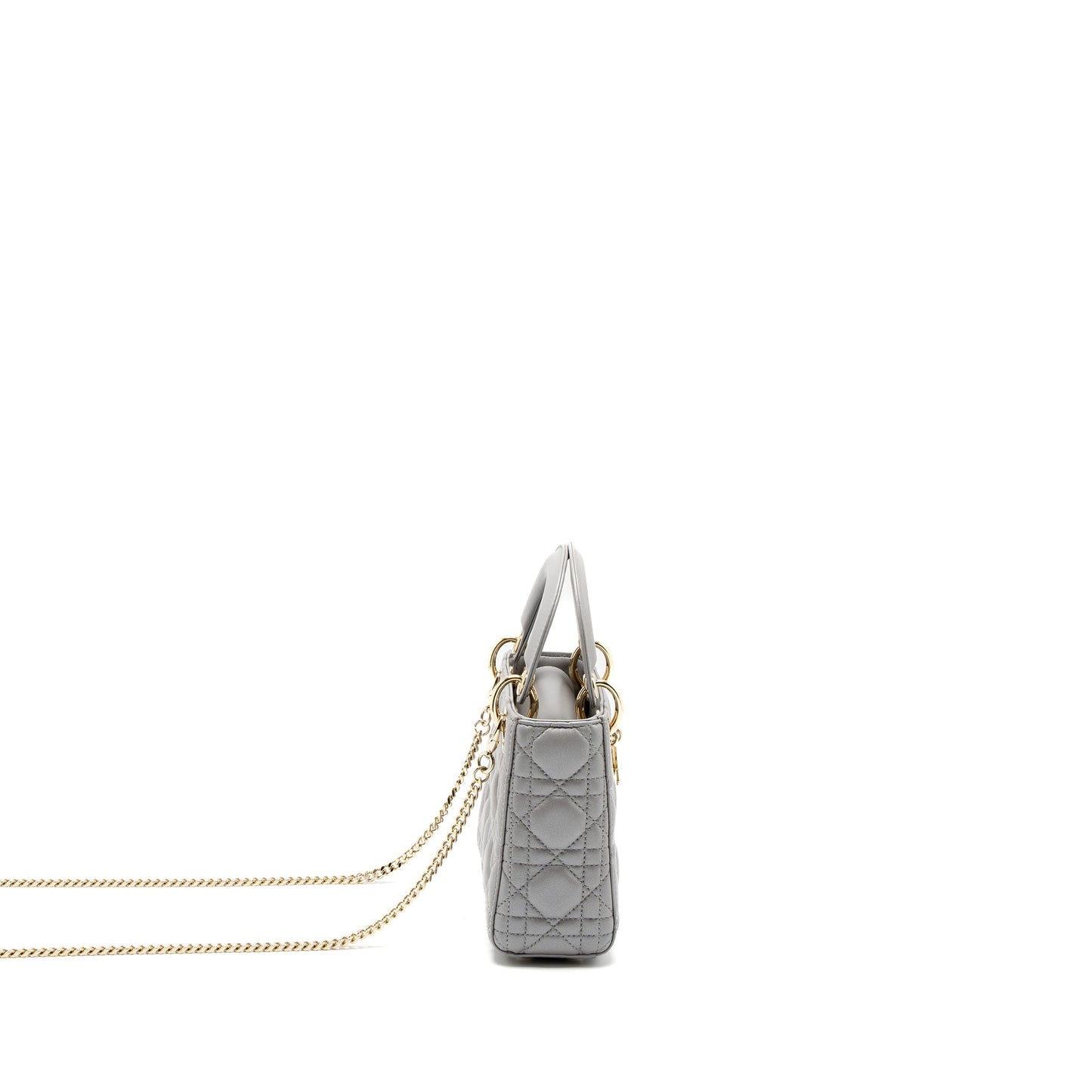Luxury Dior Mini Lady Luxury Dior Lambskin Grey LGHW