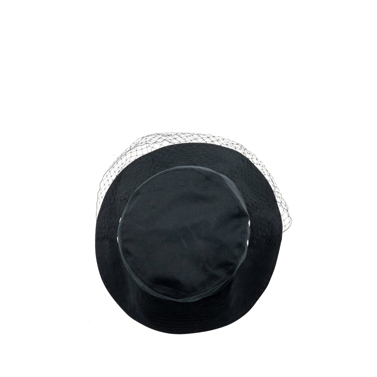 Luxury Dior size 57 Teddy-D Brim Bucket Hat With Veil Black/Blue Oblique