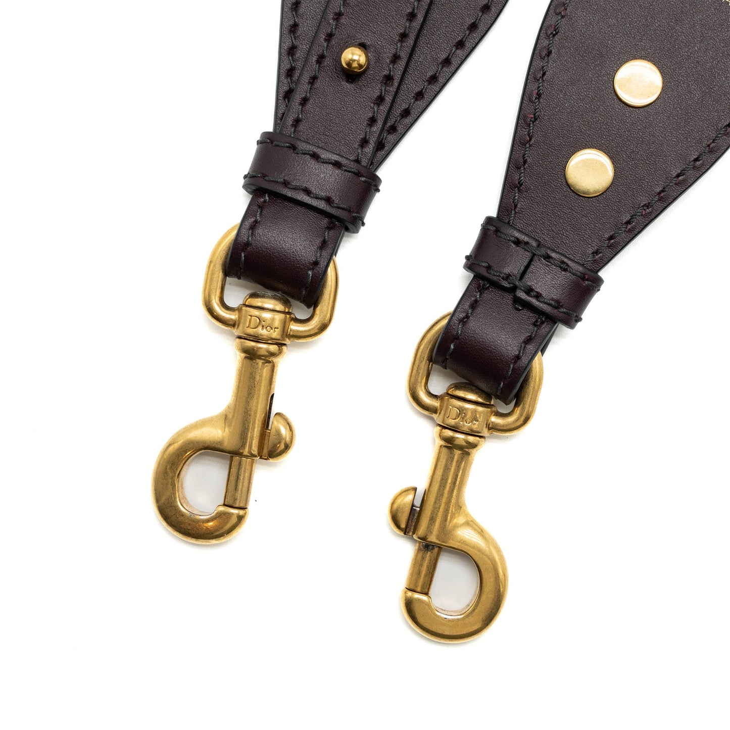 Luxury Dior Shoulder Strap Oblique Canvas/Calfskin Red GHW