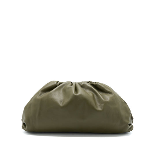 Bottega Veneta Clutch Calfskin Dark Green GHW
