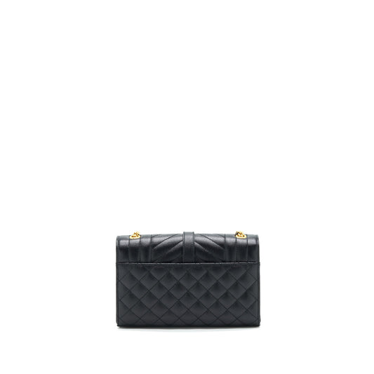 Laurent Small Envelope Crossbody Bag Black With GHW