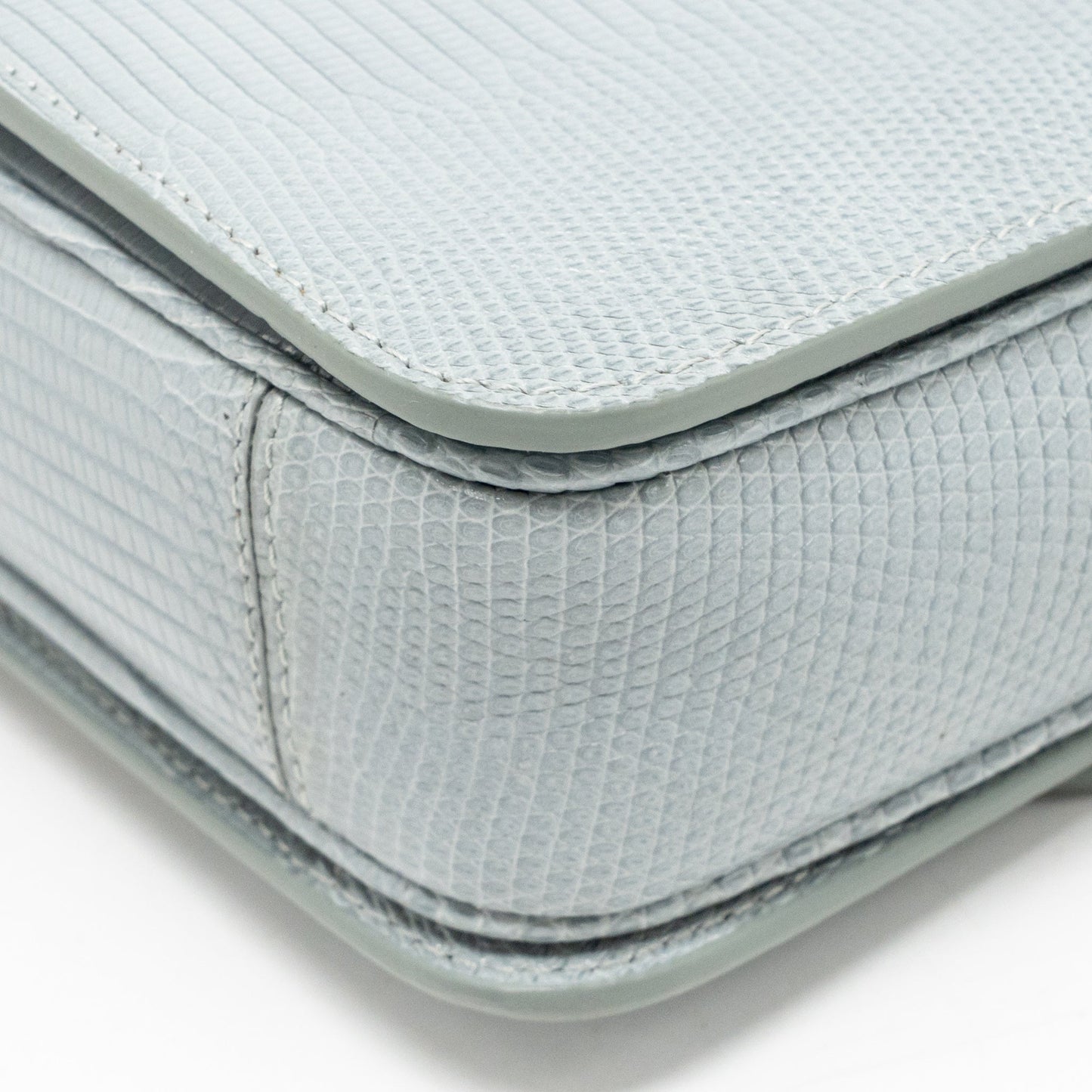 Celine Teen Triomphe Bag Lizard Cloudy Grey GHW