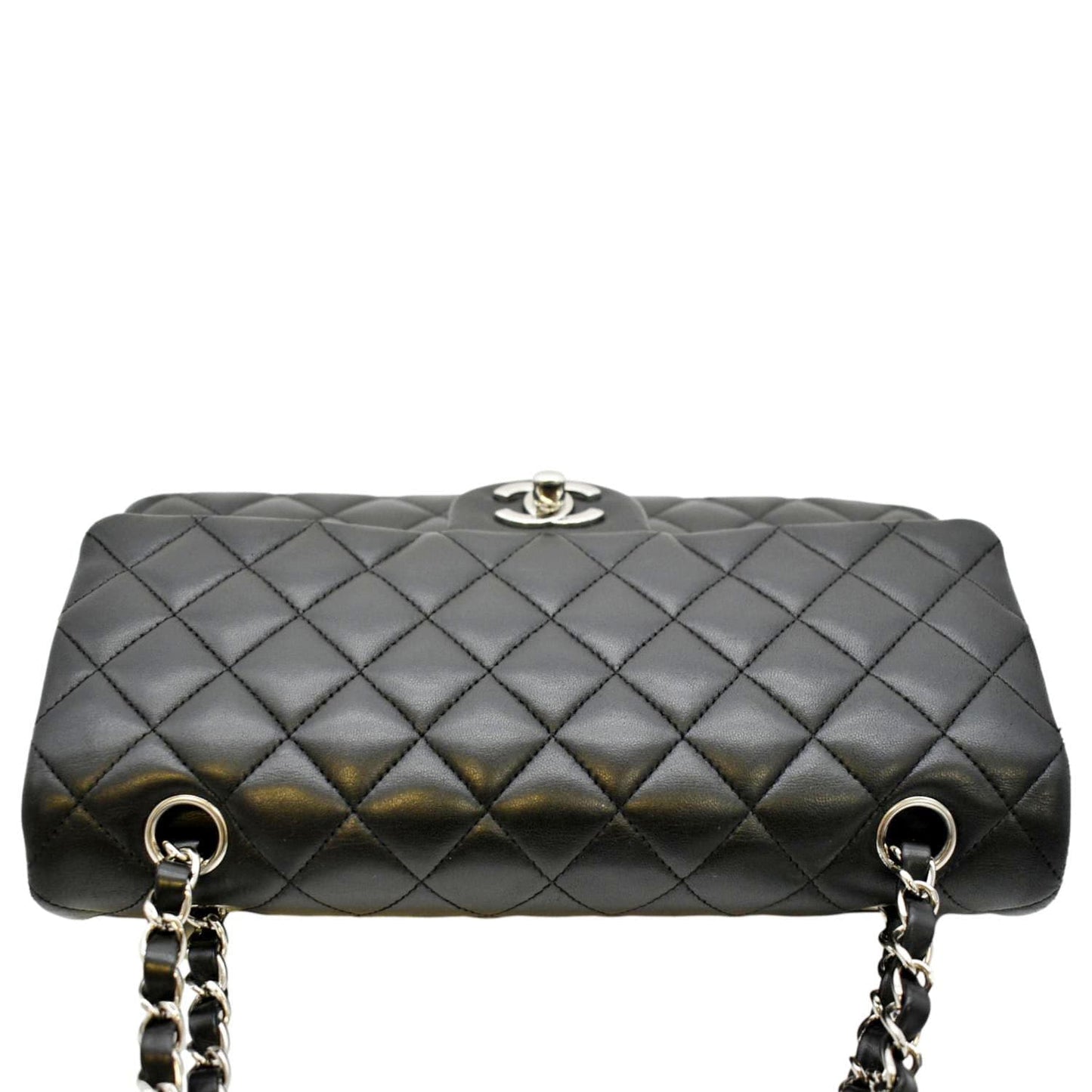 Luxury Chanel Classic Medium Double Flap Quilted Leather Shoulder Bag Black