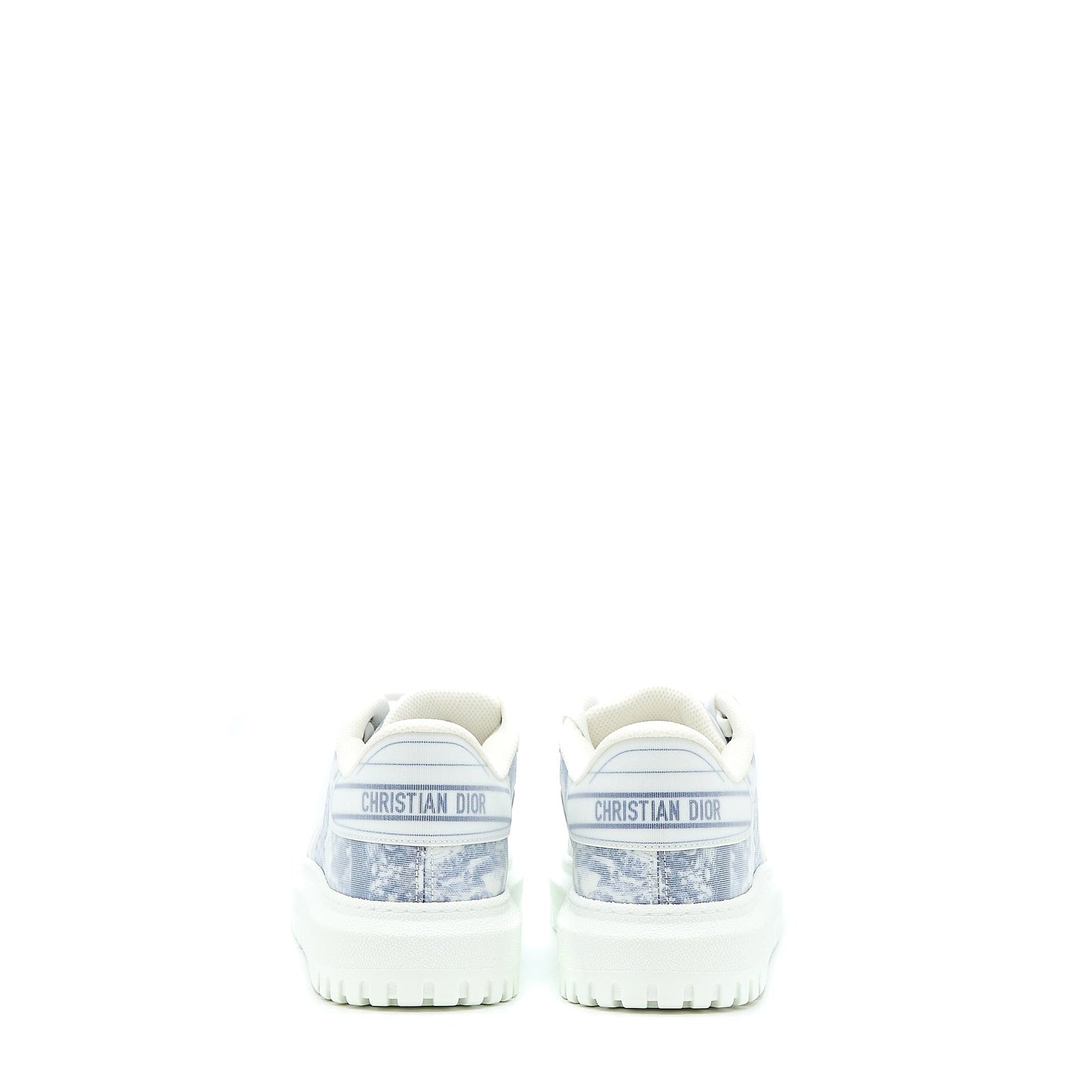 Luxury Dior Size 37 Addict Blue Toile De Jouy Technical Fabric Low Top Sneakers