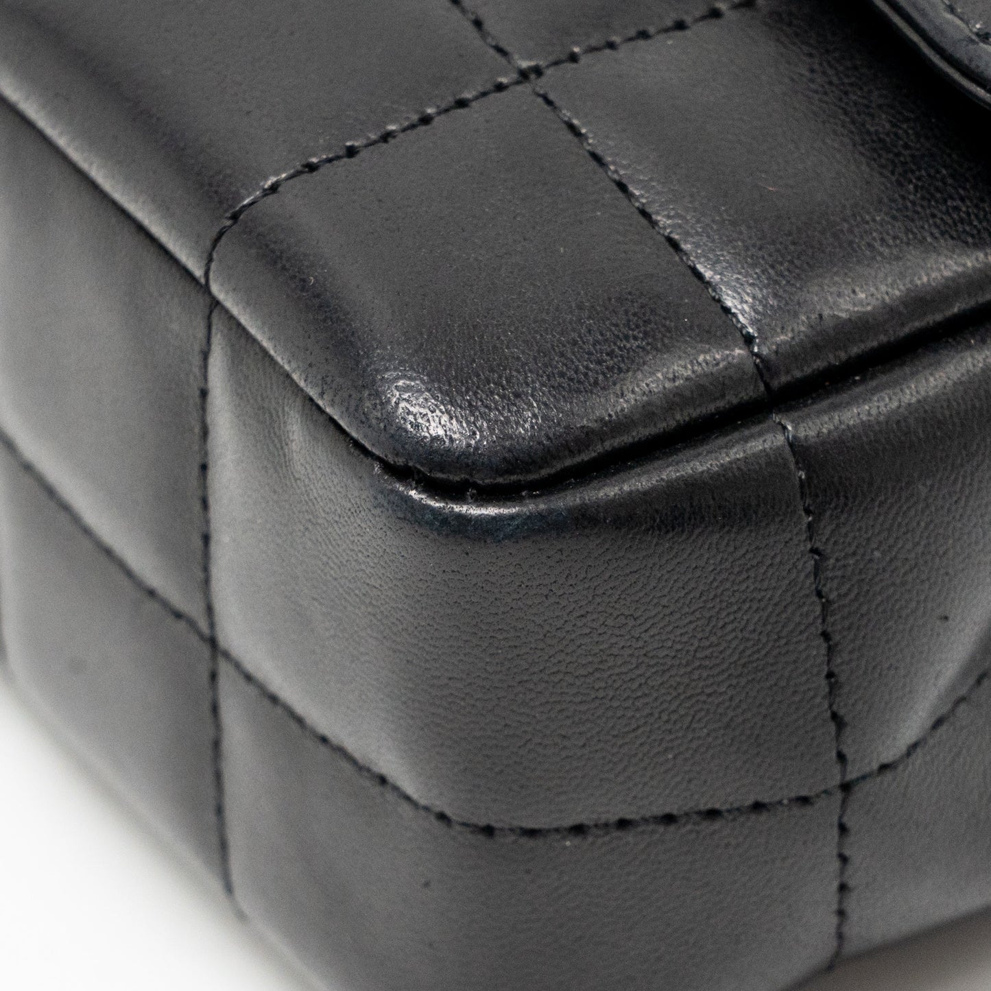 Chanel Camellia Mini Flap Shoulder Bag Lambskin Black GHW