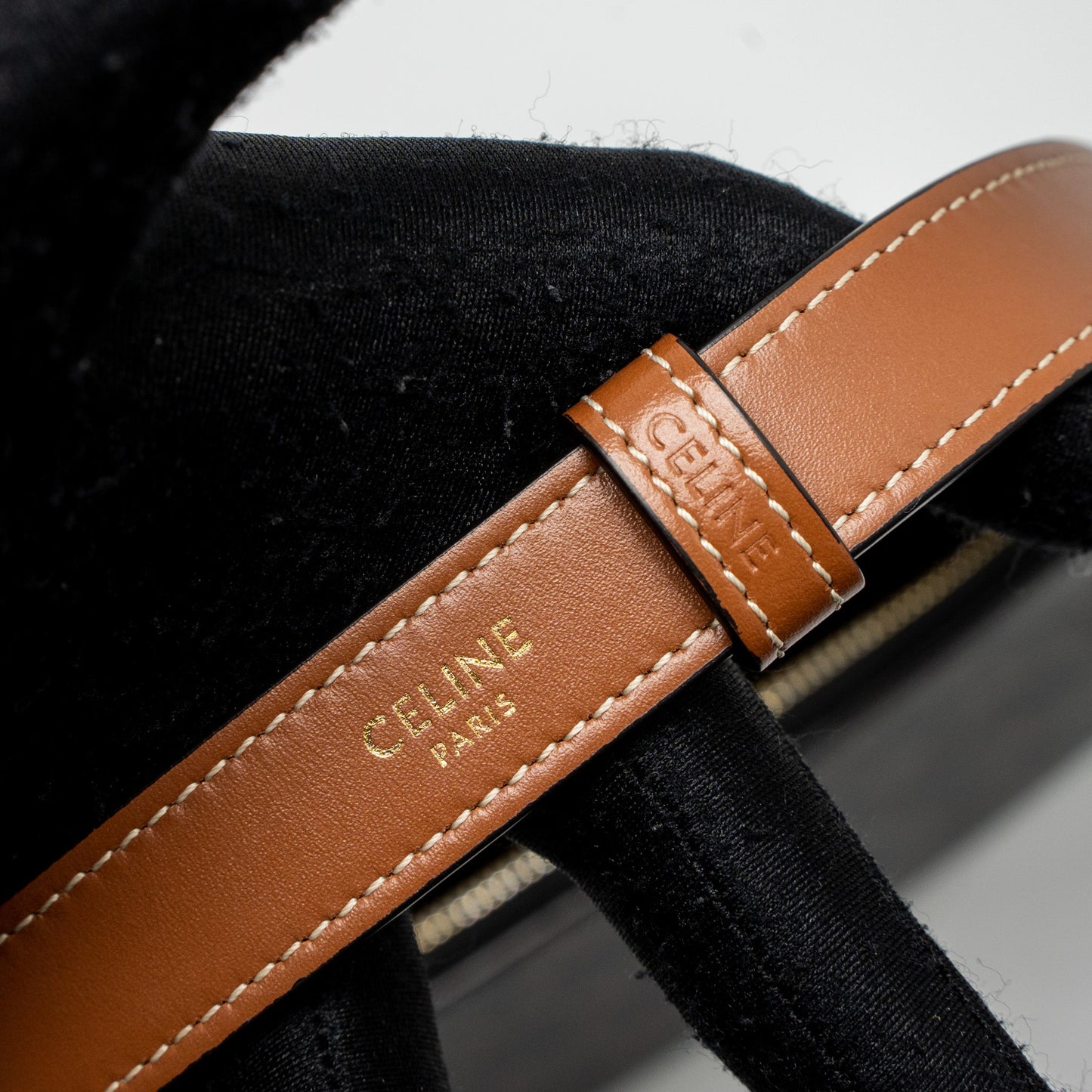Celine Ava Bag Triomphe Canvas Tan GHW
