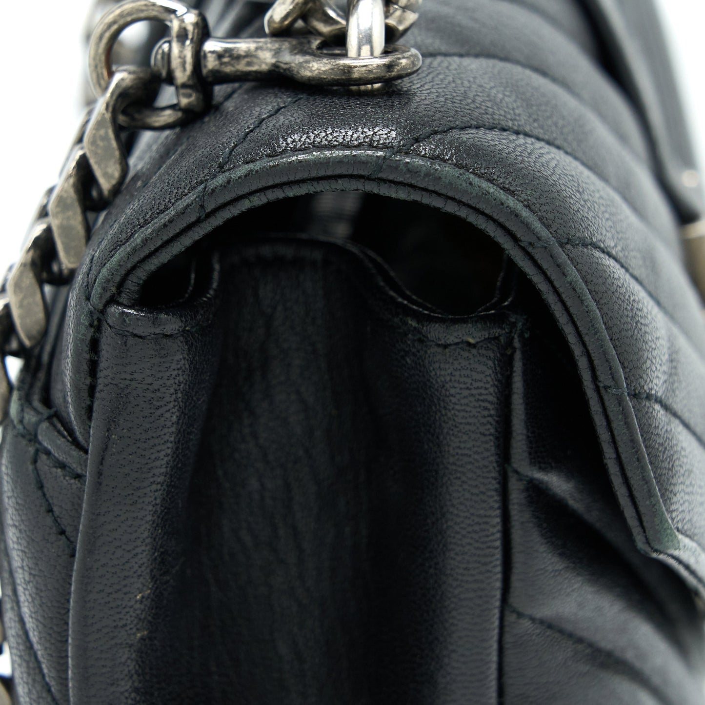 Saint Laurent/YSL Quilted Medium College Bag Lambskin Black Ruthenium Hardware