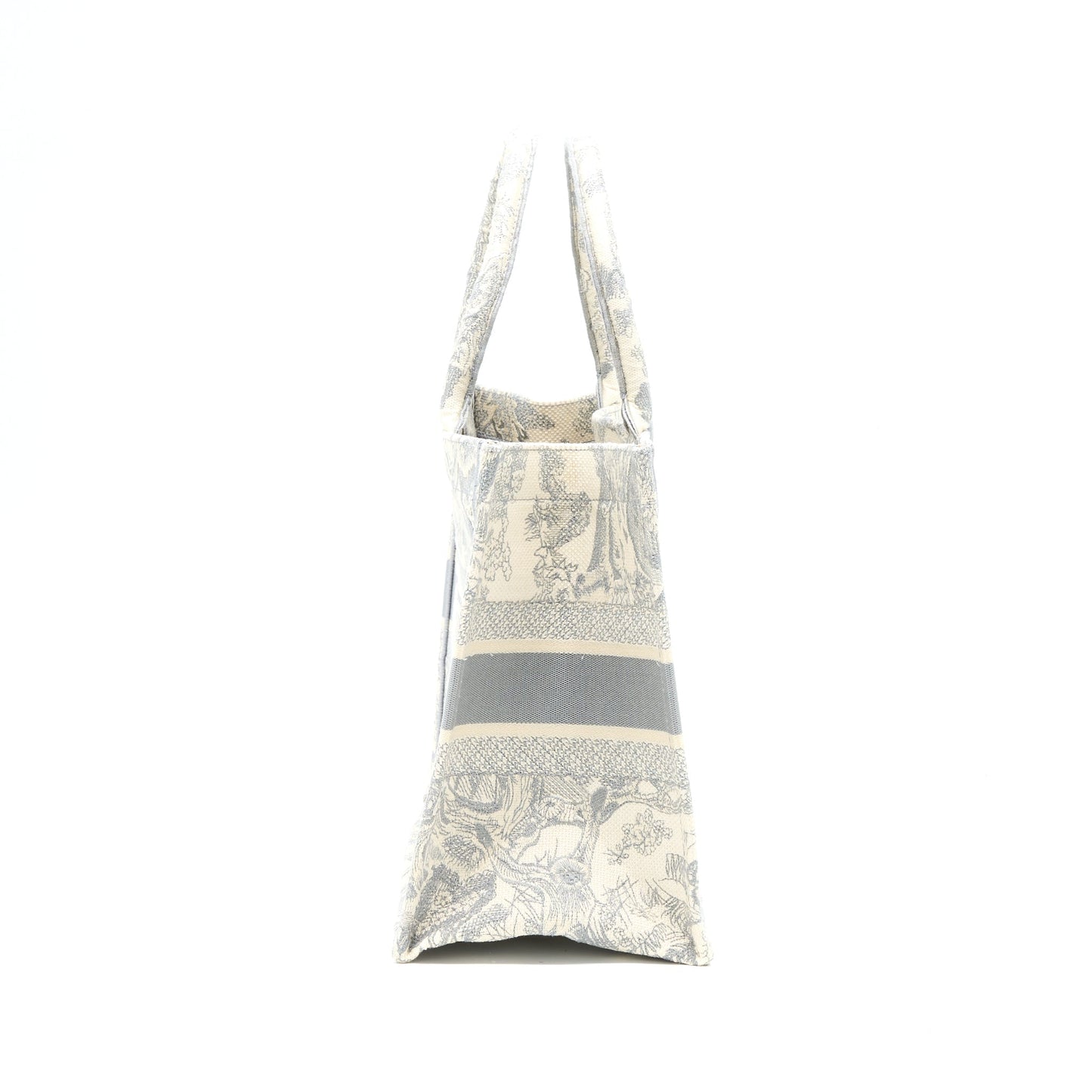 Luxury Dior Medium Book Tote Grey Toile De Jouy Embroidery