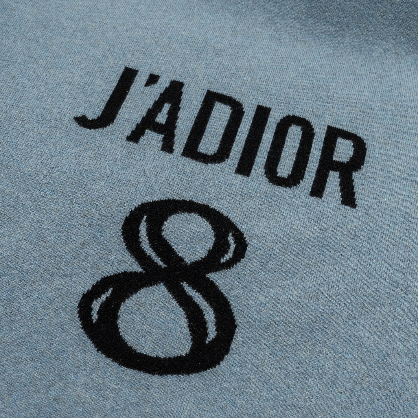 Luxury Dior Size 36 J'aLuxury Dior 8' Hooded Sweater with Rear Signature Cashmere Blue Grey/Black