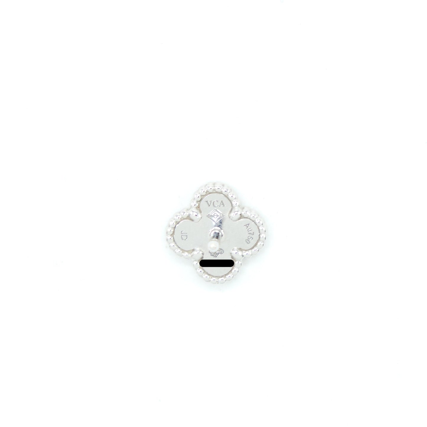 Van Cleef & Arpels Sweet Alhambra Earrings White Mother of Pearl White Gold