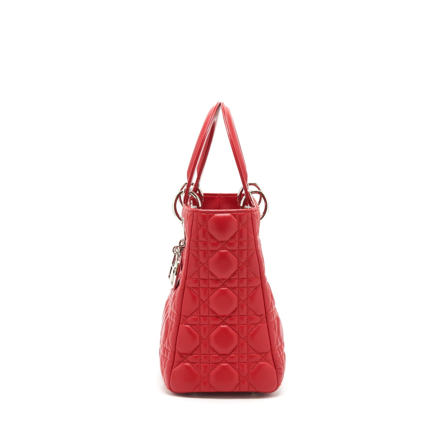 Luxury Dior Lady Luxury Dior Bag Medium Fuchsia Lambskin Red SHW