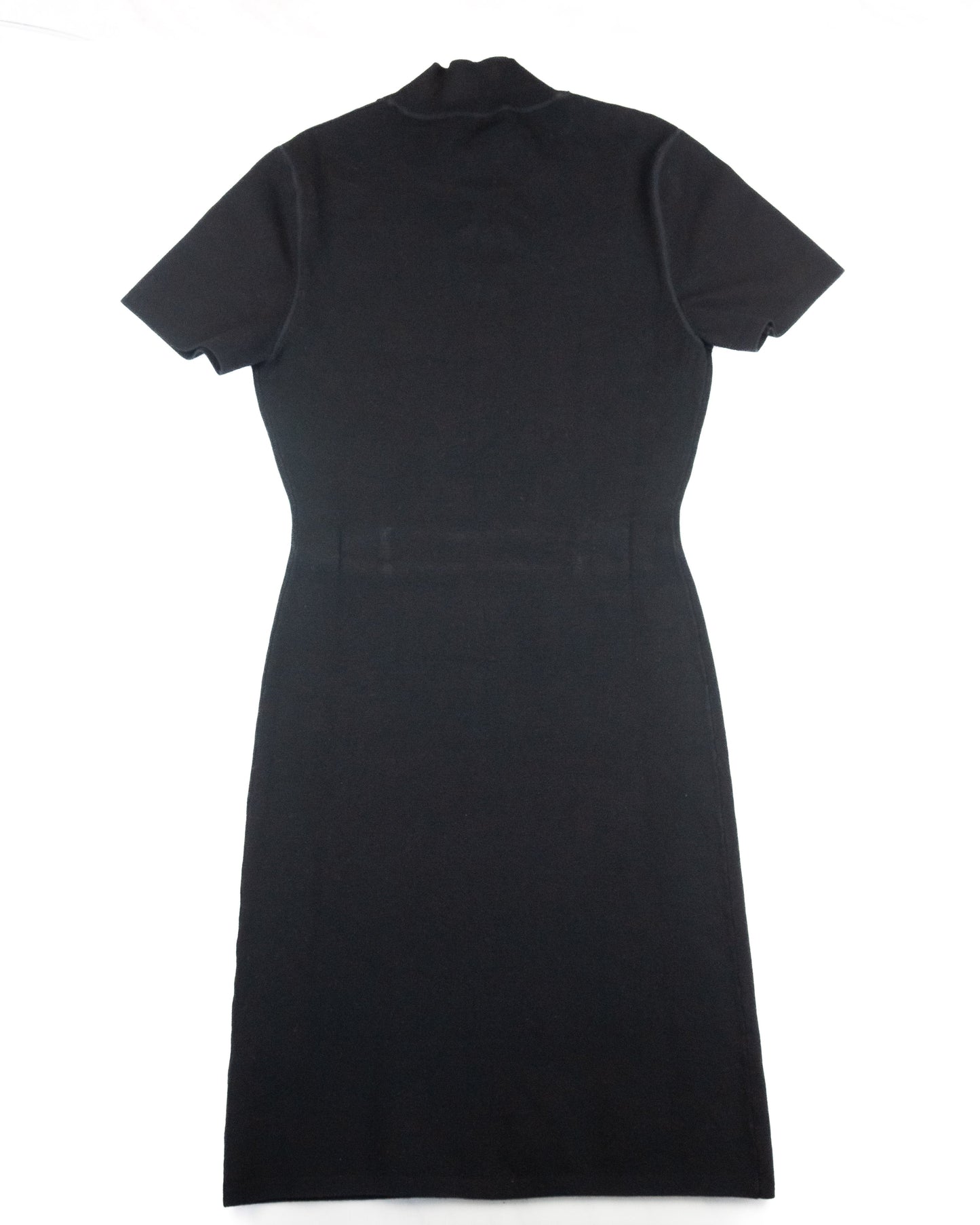 Alexander Wang Mock Neck Tee Dress in Black Bodycon Knit
