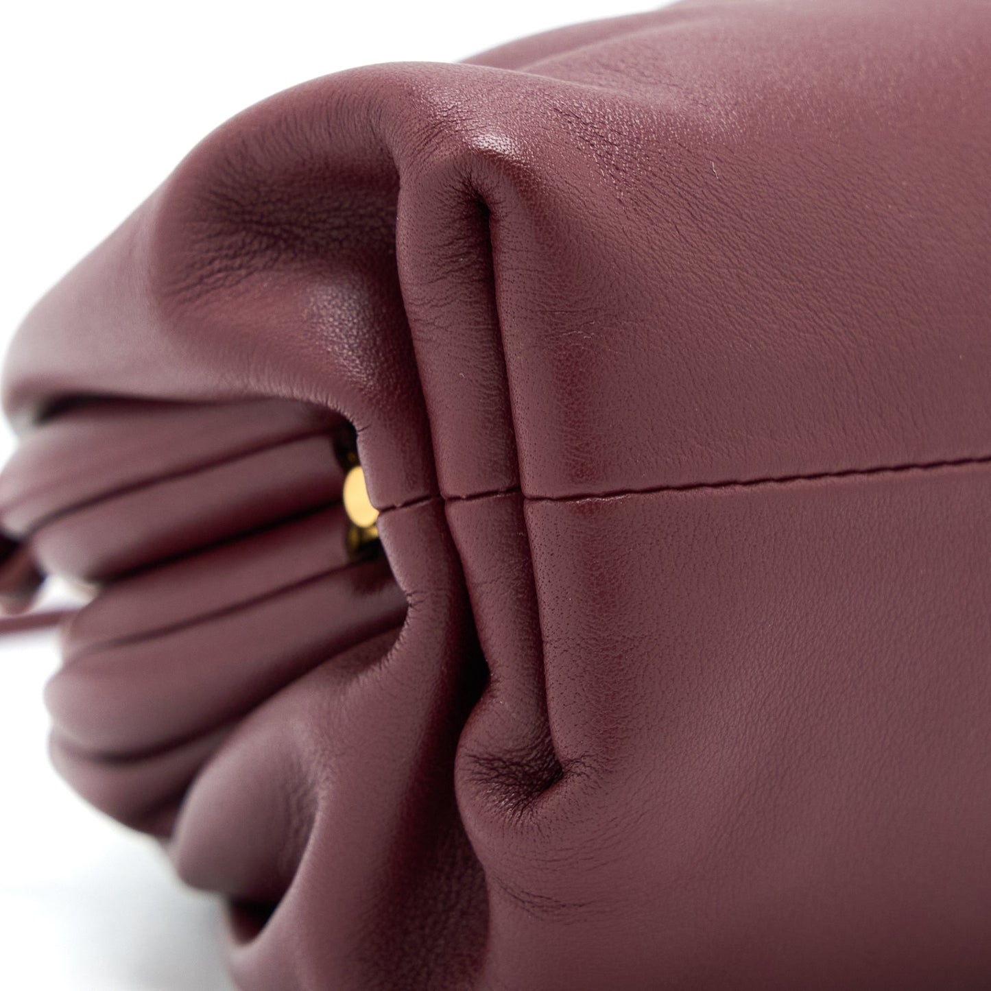 Bottega Veneta Mini Pouch Calfskin Dark Red