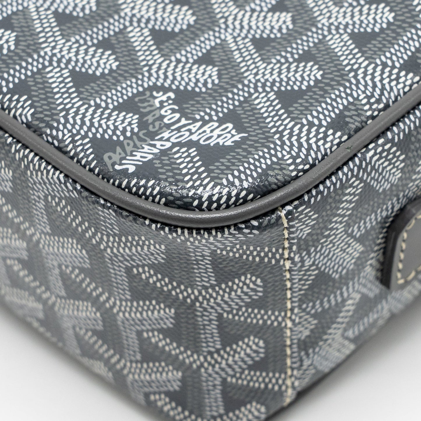 Goyard Cap Vert PM Crossbody Bag Goyardine Canvas/Leather Grey SHW