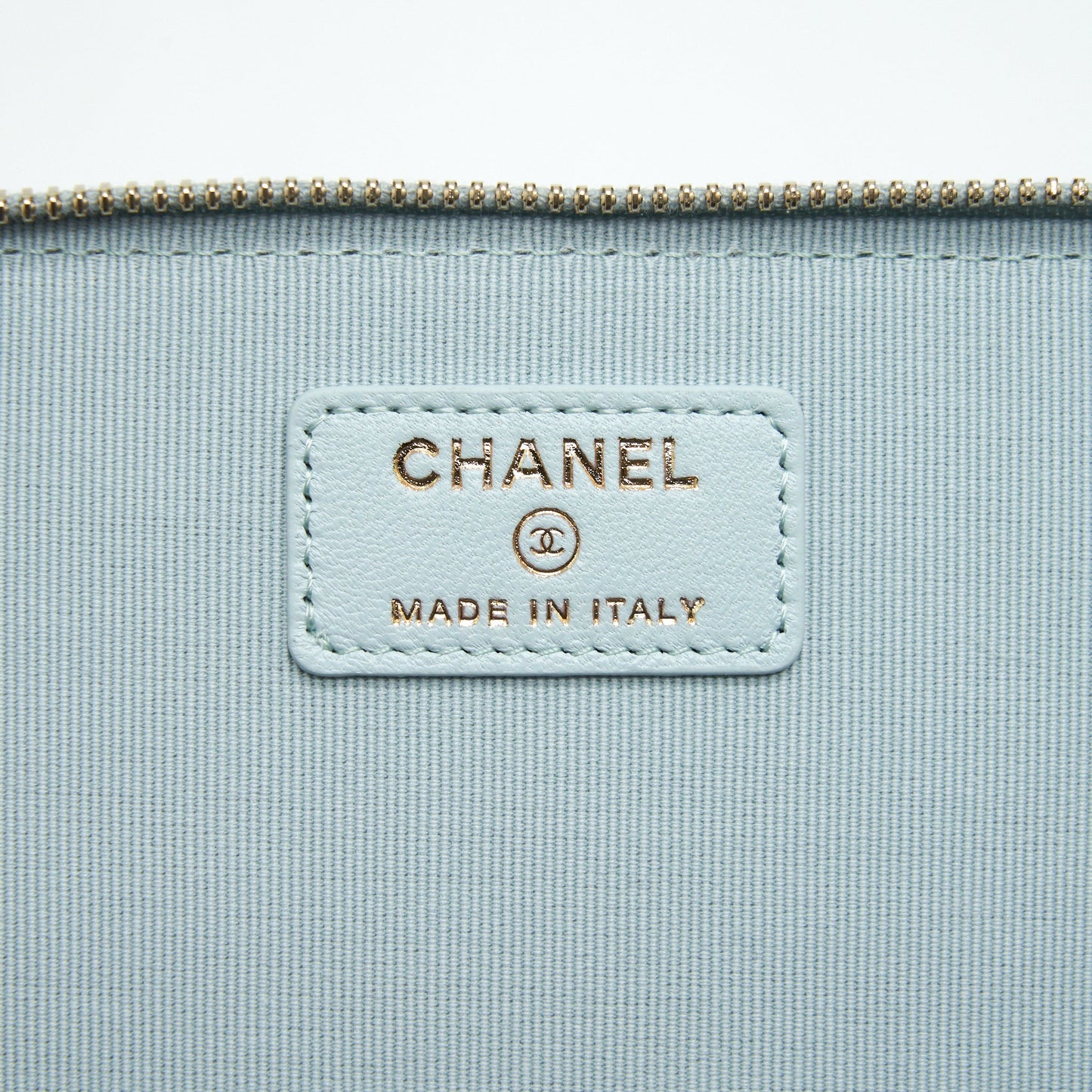 Chanel 21K Rectangular Top handle Vanity with Chain Baby Blue LGHW