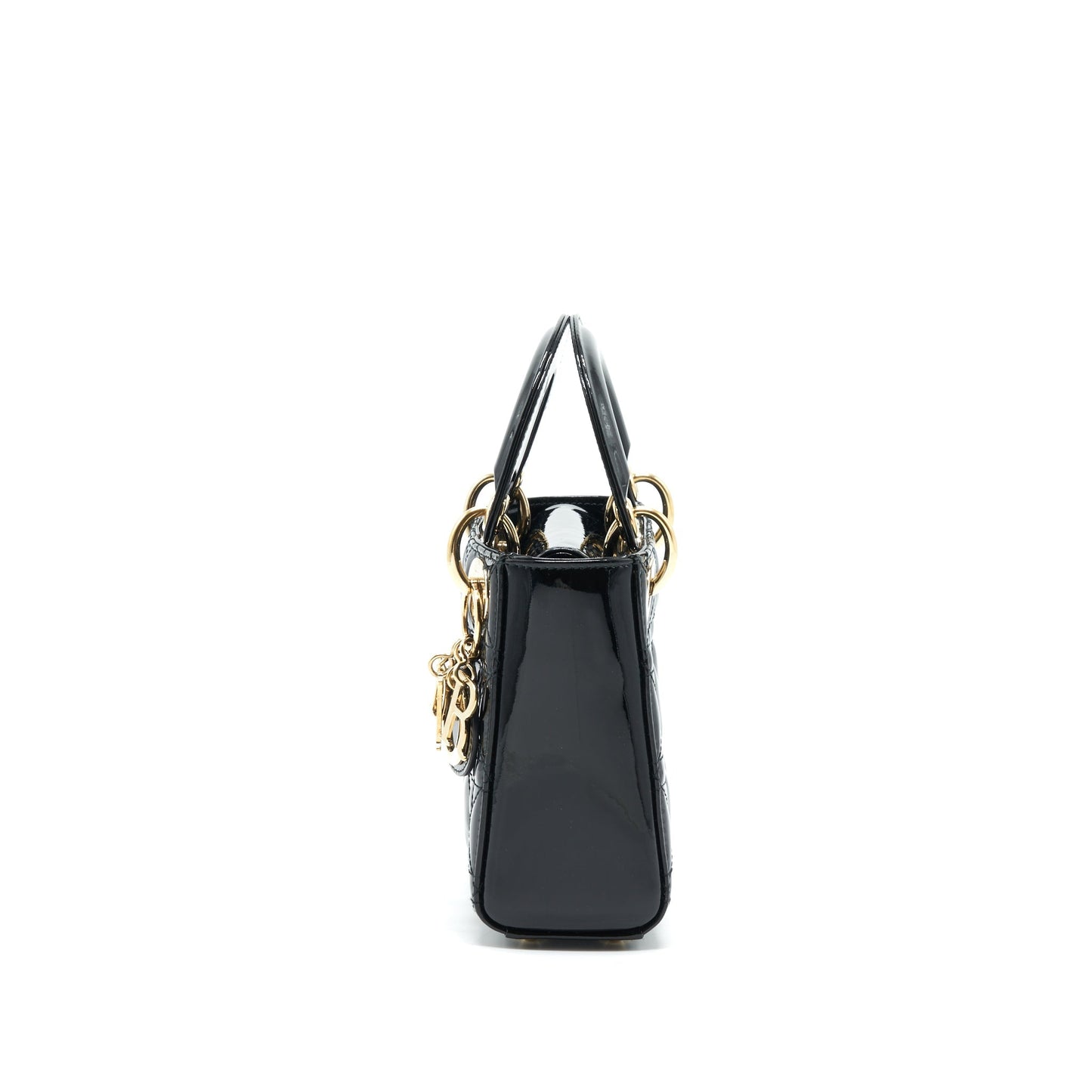 Luxury Dior Mini Lady Luxury Dior Patent Leather Black GHW