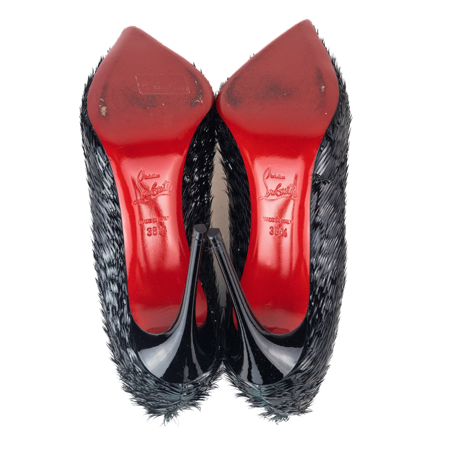 Christian Louboutin Pigalle Follies Patent Crow Pumps in Black by I