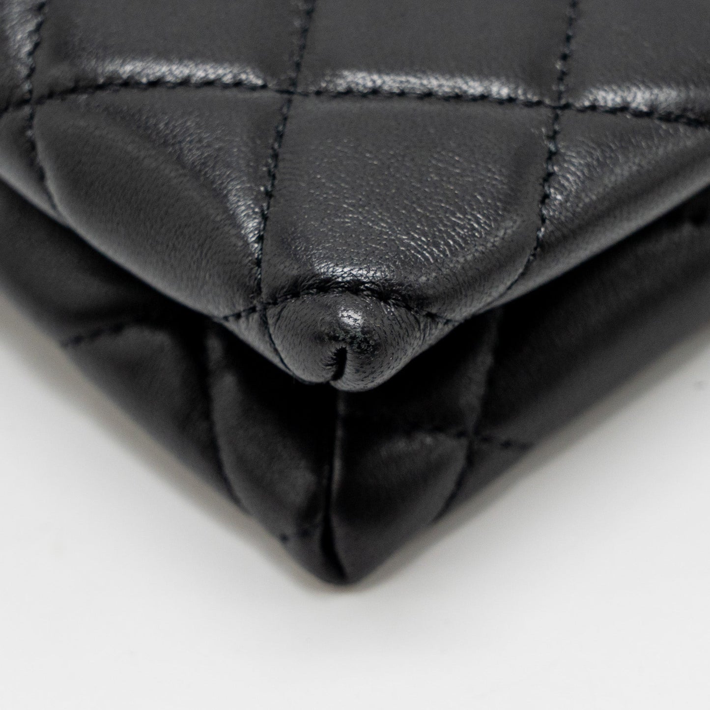 Chanel Clutch with Crystal/Pearl Charms Lambskin Black LGHW
