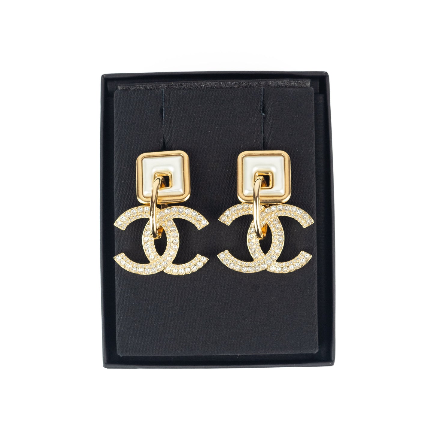 Chanel CC Dangling Earrings