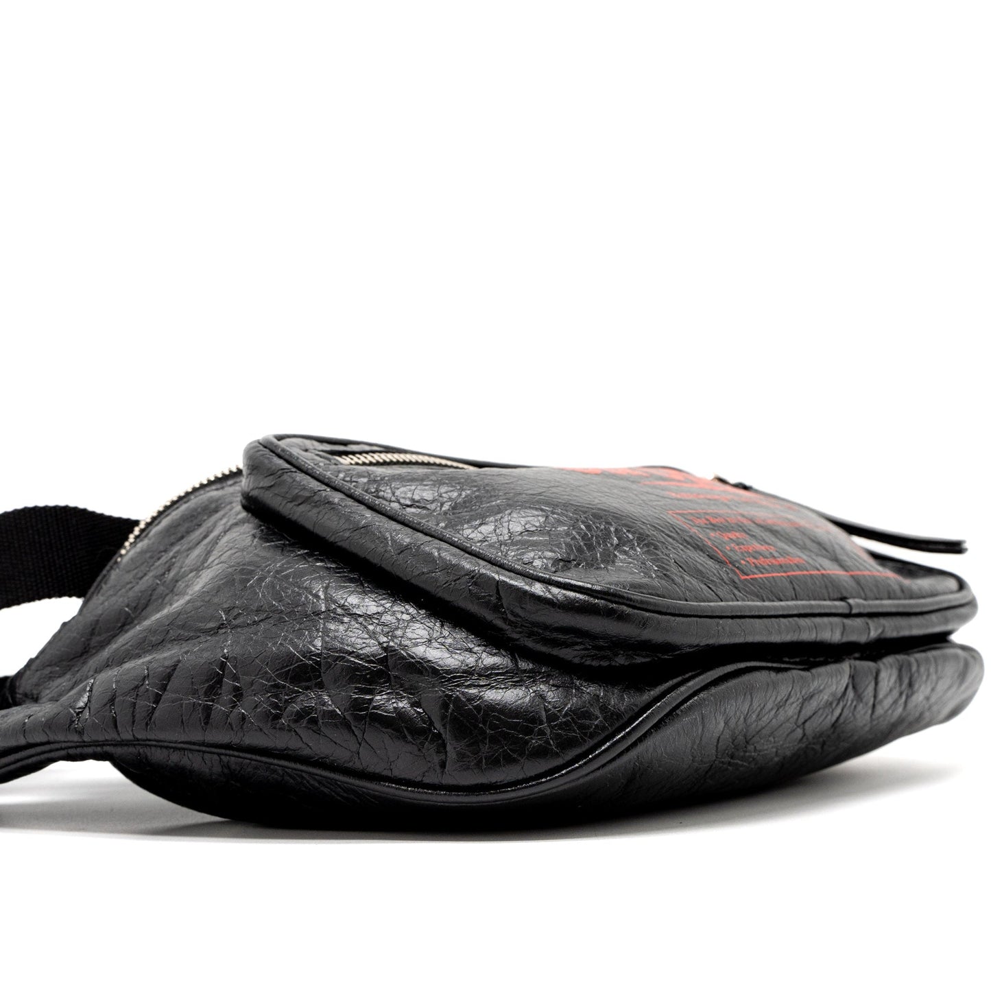 Balenciaga Europa Belt Bag Calfskin Black/Red SHW
