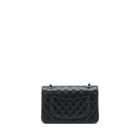 Chanel Small Classic Flap Bag Caviar Black SHW (Microchip)