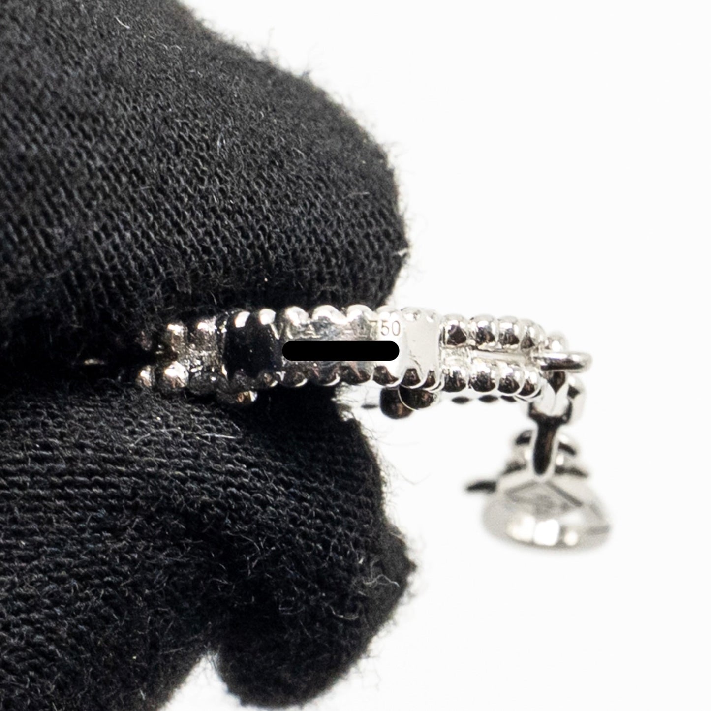 Van Cleef & Arpels Vintage Alhambra Bracelet, 5 Motifs, White Gold/Diamonds/Onyx