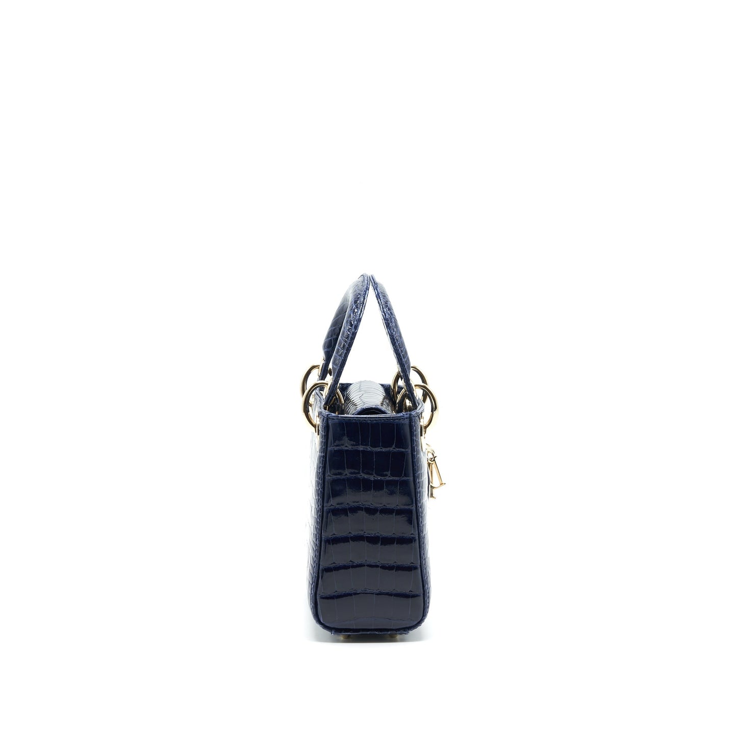 Christian Luxury Dior Mini Lady Luxury Dior Alligator Oil Blue LGHW