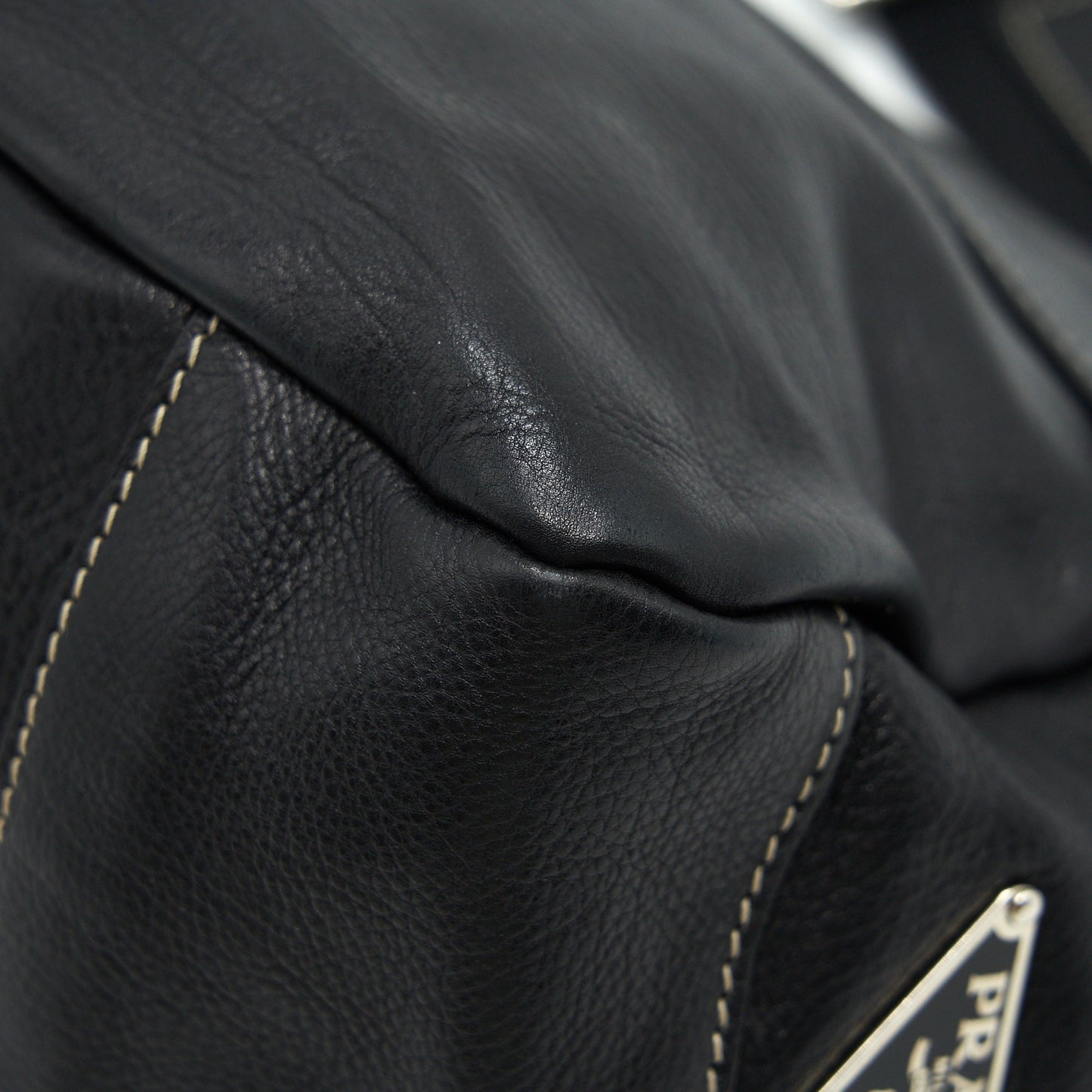 PRADA Long Shoulder Bag in Black SHW