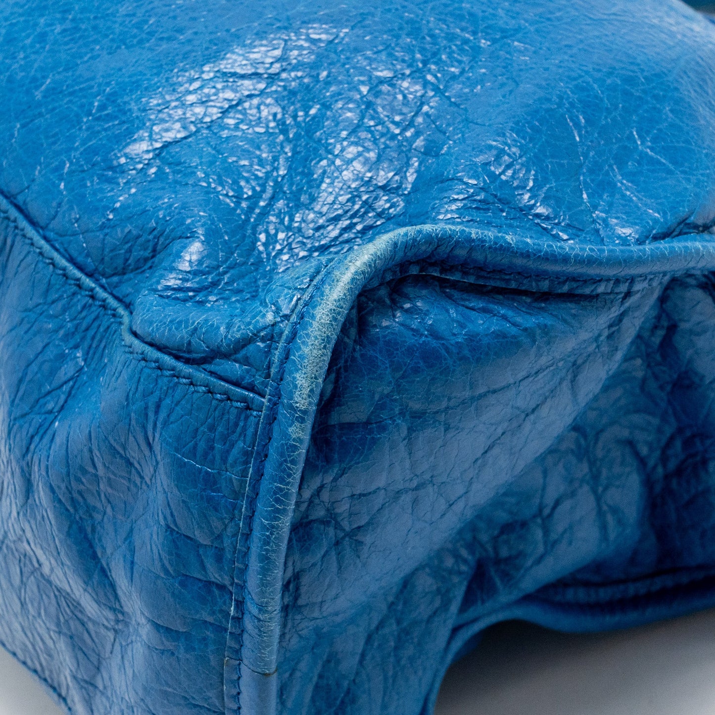 Balenciaga classic city bag Lambskin blue Ruthenium SHW