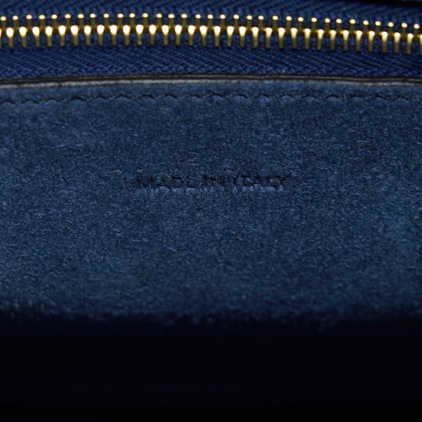 Celine Sangle Bucket Bag Navy GHW new logo