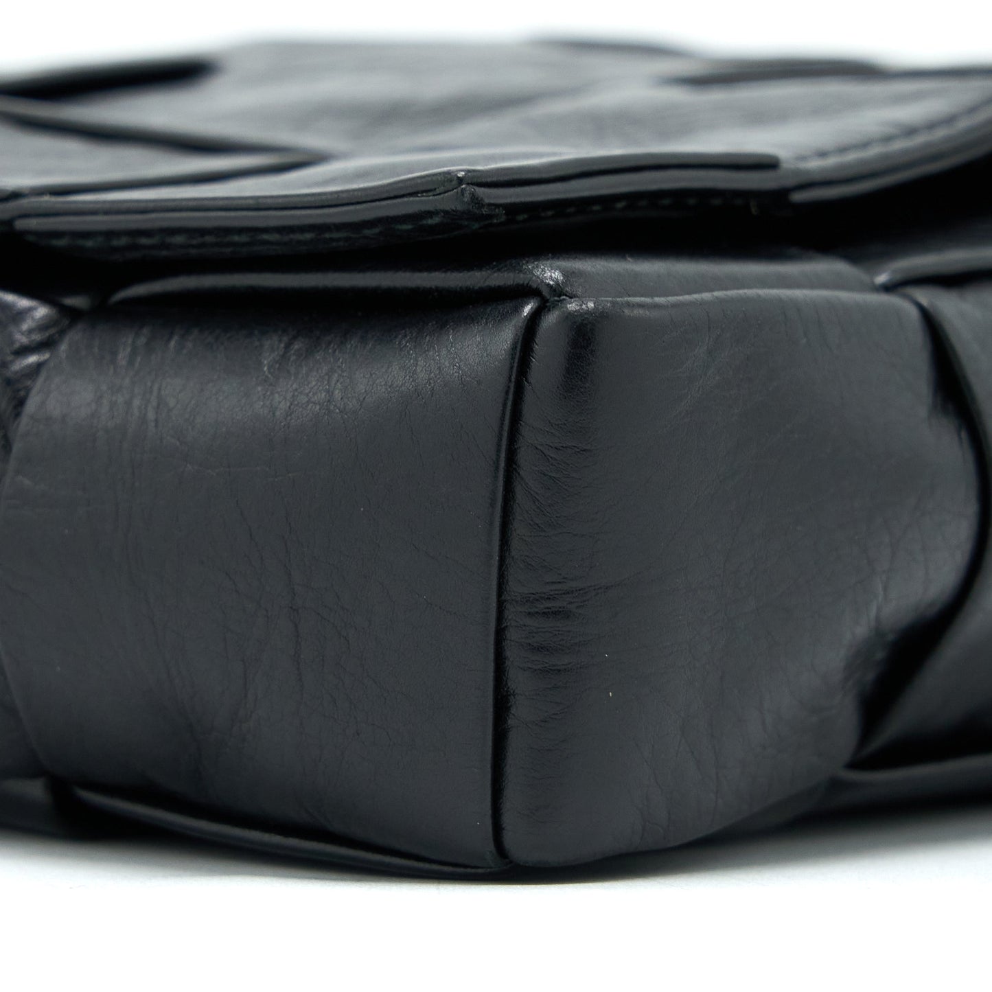 Bottega Veneta Cassette Bag Aged Calfskin Black SHW