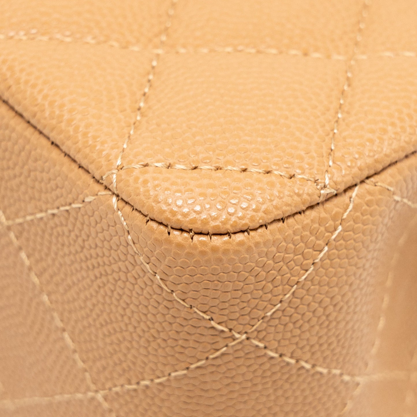 Chanel Medium Classic Double Flap Bag Caviar Caramel LGHW(microchip)