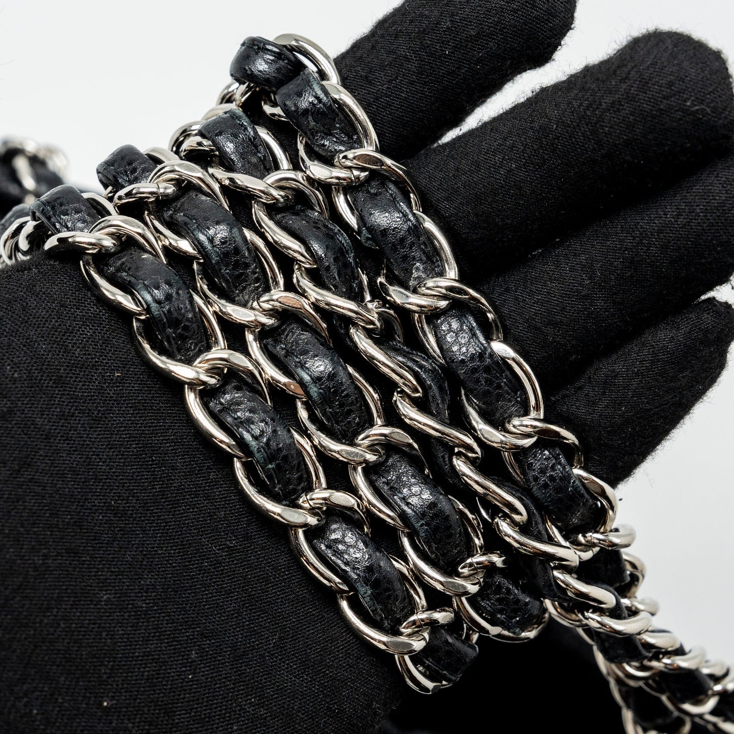 Chanel mattresses chain tote bag caviar black SHW